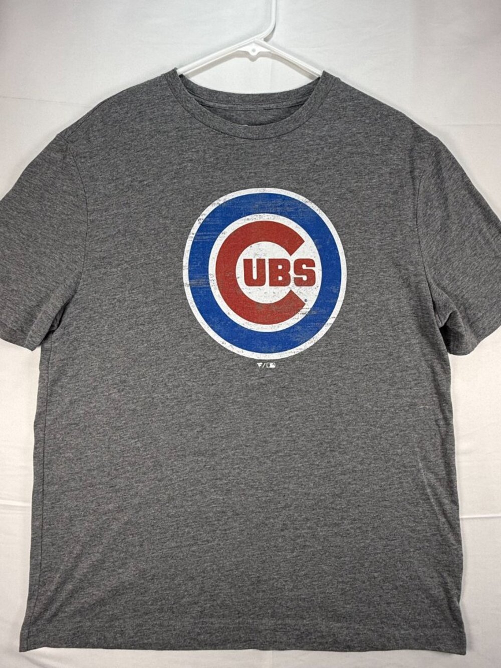 Chicago Cubs Fanatics MLB Size L Gray Baseball Shirt BB 21